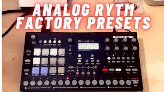 Elektron Analog Rytm MK1 -Factory Presets Demo (no talking)