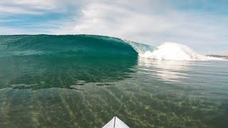 POV SURFING GLASSY WINTER WAVES! (RAW)