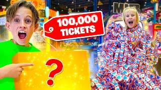 SPENDING $$$ IN ARCADE UNTIL WE GOT THE TOP PRIZE *YOU WILL BE SHOCKED HOW MUCH IT COST US* 