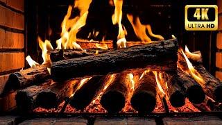  Crackling Fireplace 4K. Burning Fireplace Sounds. Relaxing Fireplace with Burning Logs #46