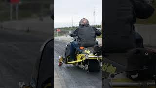 INSANE drag skidoo on pavement