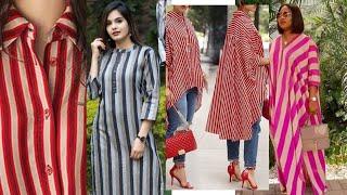 latest striped dress लम्बी दिखने के लिये पहनें। striped print outfits. #fashiontalk #viral