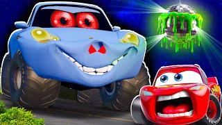 Lightning McQueen & Tow Mater VS Sally Carrera SMILE MONSTER, Scary Story! BeamNG.drive