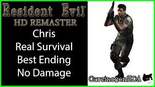 Resident Evil HD Remaster (PC) No Damage - Chris Real Survival Best Ending (1:46:43)