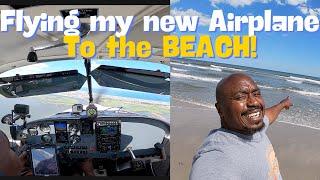 Flying my new airplane to the beach!