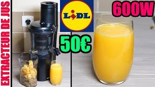 LIDL extracteur de jus SILVERCREST SSJBK 300 B2 slow juicer type Moulinex Juice & Clean