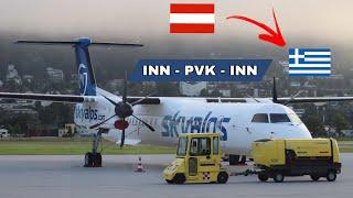 My Trip to Preveza and back to Innsbruck with Skyalps | Dash Q400 | 9H-BEL | #skyalps