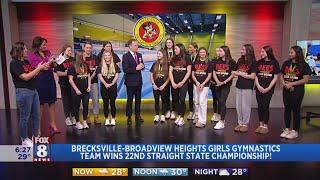 Fox 8 Morning Show congratulates BBHHS Bees Gymnastics team for 22nd State Championship