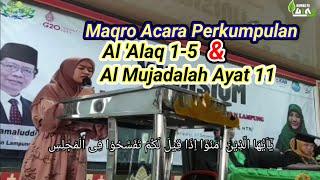 Gabungan Surat Surat Al Alaq Ayat 1-5 dan Al Mujadalah ayat 11 Untuk Pembukaan Acara