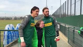 Annika trifft auf Lars Stindl und Yann Sommer von Borussia Mönchengladbach