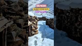 Heavy SnowFall || Oldest Stone Huts in last village of Valley Pakistan || Hushe Gilgit Baltistan