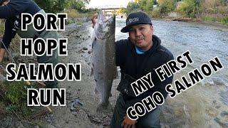 MY FIRST COHO SALMON - Port hope Salmon fishing