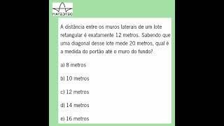 Teorema de Pitágoras - Problema #2 - A distância entre os muros