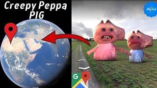 I Found Creepy Peppa Pig ! on Google Maps and Google Earth #mystisk #googleearth