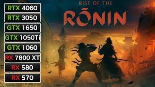 8 GPUs | Rise of the Ronin | RX 7800 XT, RX 580, RX 570, RTX 4060, RTX 3050, GTX 1650, GTX 1060...