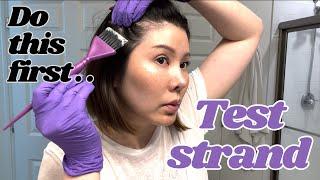 Prevent hair color disasters with a strand test!