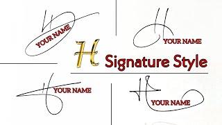 Signature tutorial  | Simple tips for H signature | @AnupCalligraphy #signature #signaturestyle