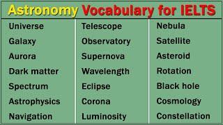 Lexical Resource and Topic-Specific Vocabulary for IELTS, (Astronomy)