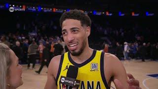 Tyrese Haliburton says the Reggie Miller choke 'felt appropriate' after sending Game 1 to OT