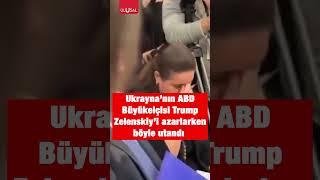 Ukrayna'nın ABD Büyükelçisi Trump Zelenskiy'i azarlarken böyle utandı #shorts #trump #zelensky