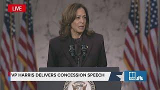 'My heart is full' | Kamala Harris thanks supporters before concession speech