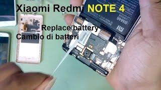 XIAOMI REDMI NOTE 4 BATTERY  REPLACEMENT SOSTITUZIONE BATTERIA reemplazo bateria assistenza varese