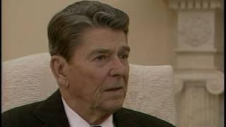 President Reagan Interview by Lou Cannon in the Oval Office on February 10, 1986