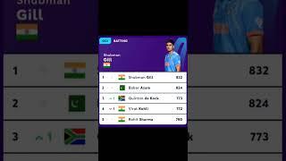 Top five ranked odi batter after Australia South Africa world cup semi final match