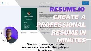 Resume.io Review | Create a professional resume in minutes