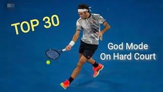 Roger Federer  | Top 30 Times | GOD MODE on Hard Courts! 