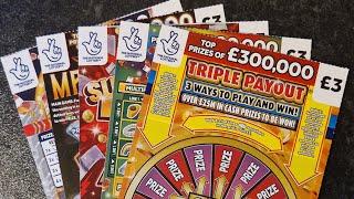 £15 Mix of Allwyn UK National Lottery Scratch Cards. Odds Vs Evens Part 2