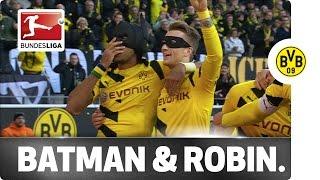 Aubameyang & Reus Celebrate as Batman & Robin