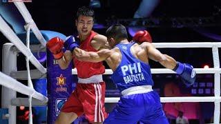 Ian Clark Bautista knocks out Vietnamese foe to advance to the finals | 2022 Thailand Open Boxing