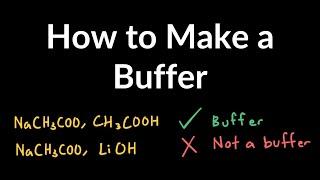 How to create a buffer: Which of the following mixtures would result in buffered solution?
