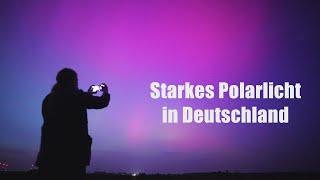 Solar Storm Creates Strong Northern Lights in Germany (Timelapse and Real Time Recordings)