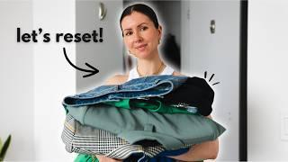 How I RESET My Capsule Wardrobe For A New Season | closet organization & switchover