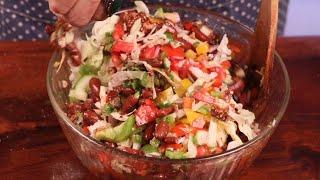 Healthy Red Beans with Veggies Mexican Salad ~ Fit With Rachna