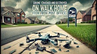 Drone Crashed and Destroyed on Walk Home From Post Office