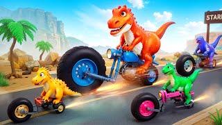 Epic Jurassic Giant Wheel Bike Race Challenge: Crazy Dinosaurs High-Speed Stunt Show 2024