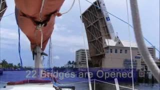 South Florida ICW; Singlehanded Sailor Girl Nervous in Tight Spaces