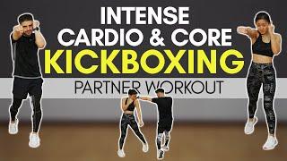 Intense Cardio & Core KICKBOXING Partner Workout | Joanna Soh