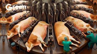Cattle Slaughter & Processing Beef Line In Factory | Inside the Beef Factory
