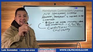 Handyman Contractors License