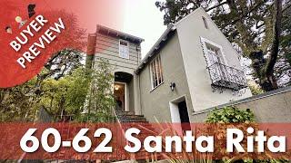 Buyer Preview:  60 62 Santa Rita, San Francisco, Forest Hill Story Book Home - 4K