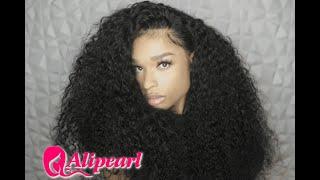 MOST NATURAL BIG FLUFFY DEEP WAVE FRONTAL WIG INSTALL! (NO PART FLIP OVER METHOD) | ALIPEARL HAIR