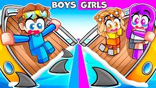 BOYS vs GIRLS Sinking Ship In Roblox!