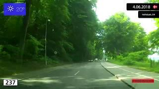 Driving through Region Hovedstaden (Denmark) from Helsingør to Hellebæk 4.06.2018 Timelapse x4