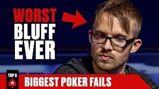 TOP 5 BIGGEST POKER FAILS ️ Poker Top 5 ️ PokerStars