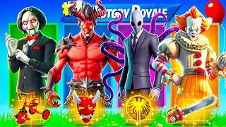 The RANDOM HALLOWEEN BOSS Challenge in Fortnite (Billy Jigsaw, Pennywise, Slenderman, Mephisto)