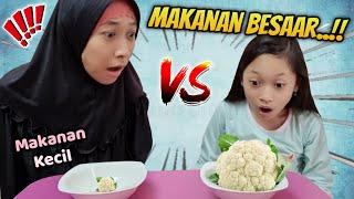 Big VS Small Food Challenge Aqilla  Makanan Besar Dan Makanan Kecil  Aqilla's Diary